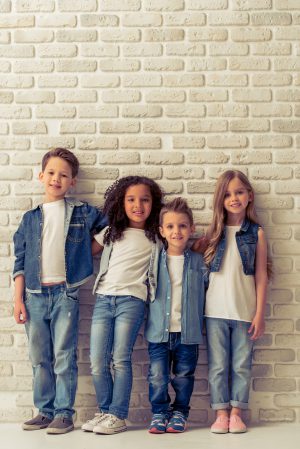 Denim looks bij kinderen